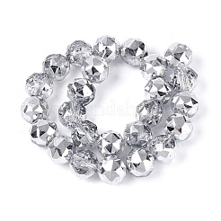 Electroplate Transparent Glass Round Beads Strands&nbsp;EGLA-T029-8mm-12T-04