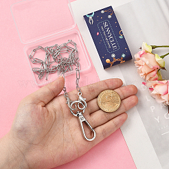 1Pc 304 Stainless Steel Paperclip Chains Pendant Decoration&nbsp;HJEW-SC0002-58