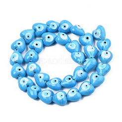 Handmade Evil Eye Lampwork Beads Strands&nbsp;LAMP-N029-010F