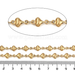 Ion Plating(IP) 304 Stainless Steel Heart Link Chains&nbsp;CHS-Z002-01G