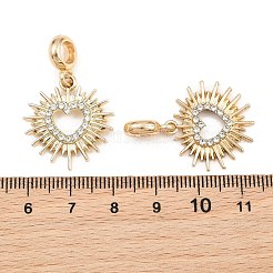 Alloy Crystal Rhinestone European Dangle Charms&nbsp;AL-CBAC2D3-19G