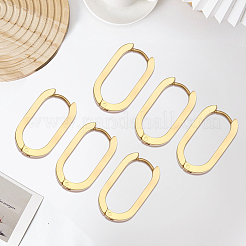 6 Pairs 304 Stainless Steel Huggie Hoop Earrings&nbsp;STAS-BBC0010-70G