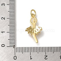 Rack Plating Brass Micro Pave Clear Cubic Zirconia Pendants&nbsp;KK-K373-15G