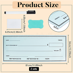 Plastic Big Blank Check Wall Decor with Stickers&nbsp;AJEW-WH0077-229