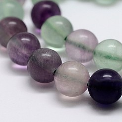 Natural Rainbow Fluorite Bead Strands&nbsp;G-P255-01-8mm