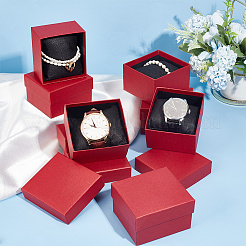 Square Paper Watch Storage Boxes&nbsp;CON-WH0087-30C