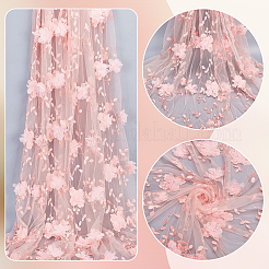 Flower Pattern Polyester Mesh Fabric&nbsp;DIY-WH0581-15