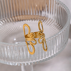 304 Stainless Steel Cuff Open Rings for Women&nbsp;PI6001