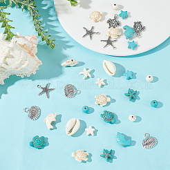 Ocean Theme DIY Synthetic Turquoise Beads Jewelry Making Findings Kits&nbsp;DIY-HY0002-08