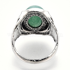 Natural & Synthetic Mixed Gemstone Oval Finger Rings&nbsp;RJEW-N044-05