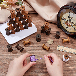 30Pcs 2 Colors Wooden Empty Spools for Wire&nbsp;TOOL-ME0001-04