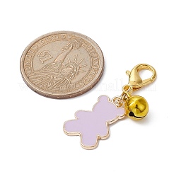 Alloy Enamel Bear Pendant Decorations&nbsp;HJEW-JM01483