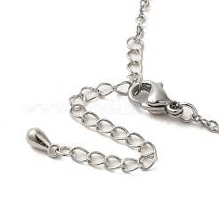 Brass Enamel Pendant Necklaces for Women&nbsp;NJEW-A018-01