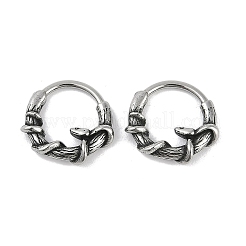 Snake 316 Surgical Stainless Steel Hoop Earrings&nbsp;EJEW-G416-27AS