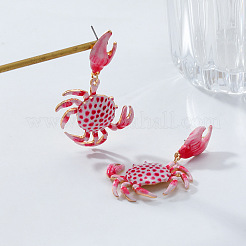 Alloy Enamel Dangle Stud Earrings&nbsp;FS-WG3BEB2-01