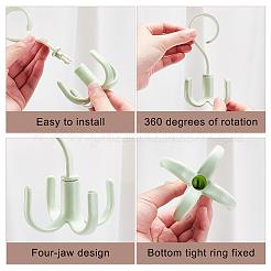AHADEMAKER 8 Sets 4 Colors Plastic Multi-Function 4-Claw Bag Hangers&nbsp;AJEW-GA0005-60