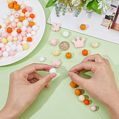 100Pcs 20 Style Food Grade Eco-Friendly Silicone Beads&nbsp;SIL-DC0001-47
