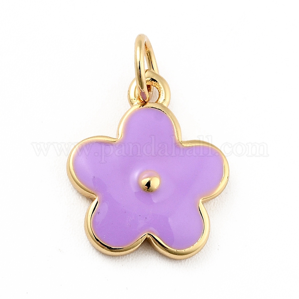 Wholesale Rack Plating Brass Enamel Charms - Pandahall.com