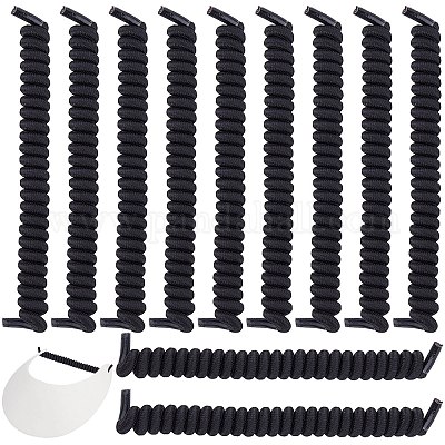 8 Pairs Polyester Curly No Tie Spring Shoelaces&nbsp;AJEW-CP0010-32B-1