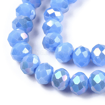Electroplate Glass Beads Strands&nbsp;EGLA-A034-P4mm-B28-1