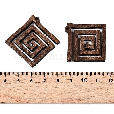 Natural Walnut Wood Pendants&nbsp;WOOD-T032-01-1