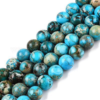 Natural Imperial Jasper Beads Strands&nbsp;G-N342-63C-1