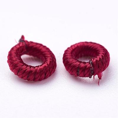 Polyester Weave Beads&nbsp;WOVE-N003-04-1
