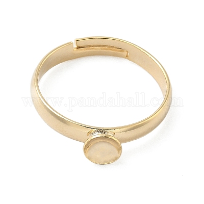 Adjustable Brass Pad Ring Setting&nbsp;KK-K414-01B-G-1