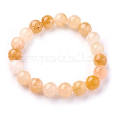 Natural Topaz Jade Beads Stretch Bracelets&nbsp;BJEW-F380-01-C07-1