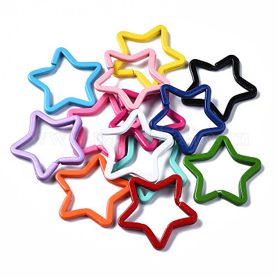 Spray Painted Iron Key Snap Hook Clasps for Keychains&nbsp;KEYC-S255-002-1