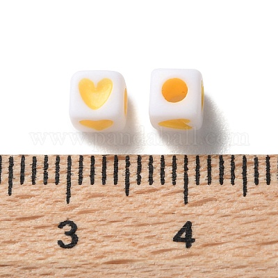 Opaque Acrylic Beads&nbsp;OACR-D301-06G-1