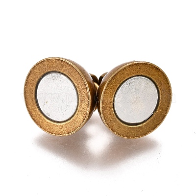 Brass Magnetic Clasps with Loops&nbsp;KK-XCP0001-09-1