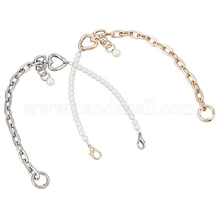 2Pcs 2 Colors ABS Imitation Pearl Bag Chain FIND-WR0004-49-1