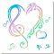 PET Plastic Drawing Painting Stencils Templates, Square, White, Heart Pattern, 30x30cm