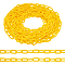 Plastic Cable Chains, Oval, Gold, 35x19x4mm
