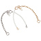 2Pcs 2 Colors ABS Imitation Pearl Bag Chain, with Alloy Clasp, for Replaceable Strap, Mixed Color, 44~44.5cm, 1pc/color