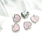 Alloy & Cellulose Acetate Pendants, Heart, Pink, 19x17mm