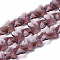 Transparent Glass Beads, Faceted, Butterfly, Old Rose, 8x10x6mm, Hole: 1mm