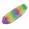 Baking Paint Transparent Glass Beads, Gradient Color, Segmented Multi-color Beads, Round, Colorful, 8mm, Hole: 1mm, about 106pcs/strand, 31.10''(79cm)