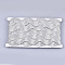 Polyester Ribbons, Wave Shape, Gainsboro, 1-1/2 inch(38mm)~1-5/8 inch(40mm), 10Yard/card