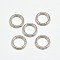 Alloy Linking Rings, Circle Frames, Lead Free & Cadmium Free, Platinum, 8x1.2mm, Hole: 5.5mm
