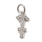 Brass Micro Pave Cubic Zirconia Charms, Constellation Charms, with Jump Ring, Cadmium Free & Lead Free, Sagittarius, 13.5x6.5x1.5mm, Hole: 3.5mm