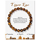 Synthetic Tiger Eye Beaded Stretch Bracelets&nbsp;PW-WG7FE75-18-1-1