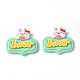 Opaque Resin Cabochons&nbsp;CRES-P023-01G-1