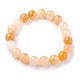 Natural Topaz Jade Beads Stretch Bracelets&nbsp;BJEW-F380-01-C07-1