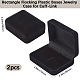 2Pcs Rectangle Flocking Plastic Boxes&nbsp;CON-BBC0001-24-2