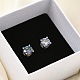 925 Sterling Silver Moissanite Rhinestone Stud Earrings&nbsp;EJEW-U042-04P-3