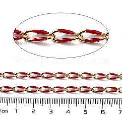 Ion Plating(IP) 304 Stainless Steel Enamel Twisted Oval Link Chains&nbsp;CHS-K019-02G-04