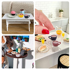 24Pcs 6 Colors Resin Coffee Cup Model Ornaments&nbsp;AJEW-TA0002-82