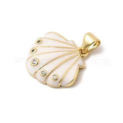 Brass Micro Pave Cubic Zirconia Pendants&nbsp;KK-H267-104G-05